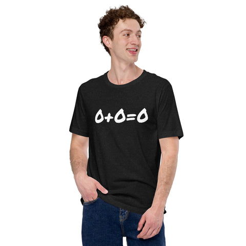 0+0=0 Unisex t-shirt